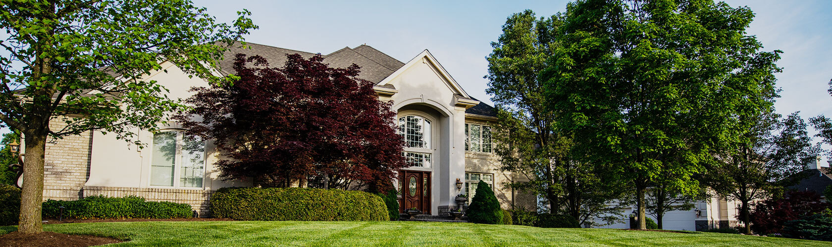 house with lawn