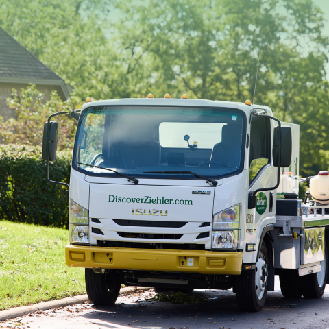 Ziehler Lawn Care Truck On The Road